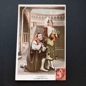 10/$25 Vintage Postmarked French Postcard Ephemera, Happy Mail, Gallery Wall